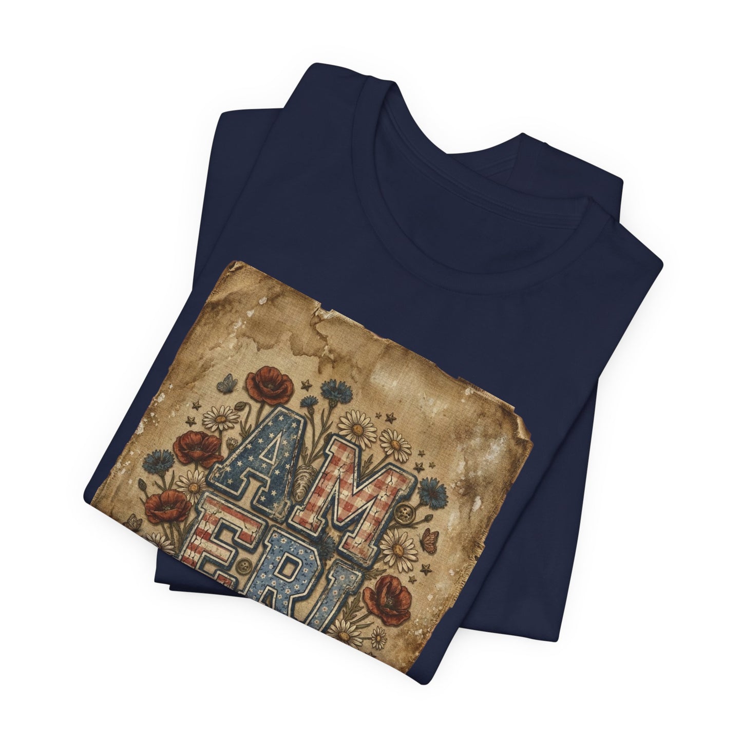 Vintage Americana America Tee | 4th of July, Stars & Florals