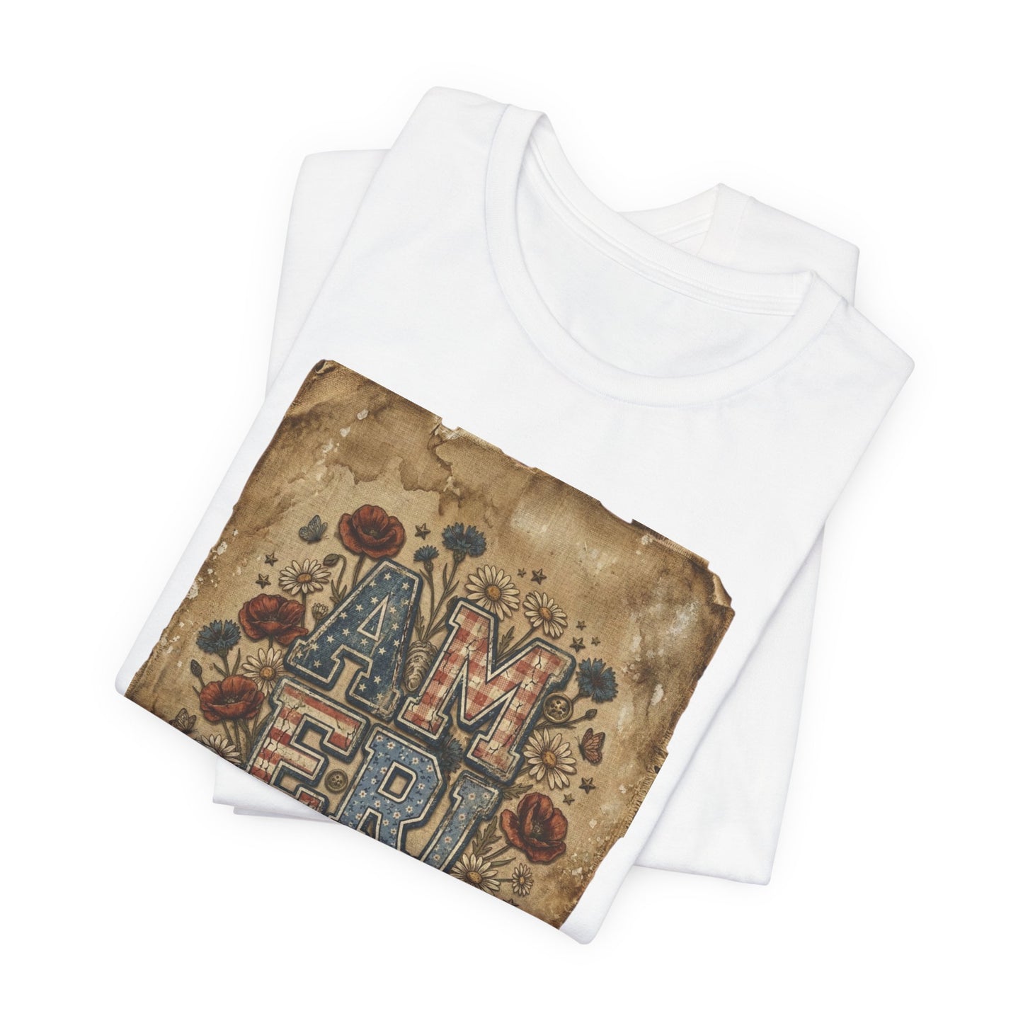 Vintage Americana America Tee | 4th of July, Stars & Florals