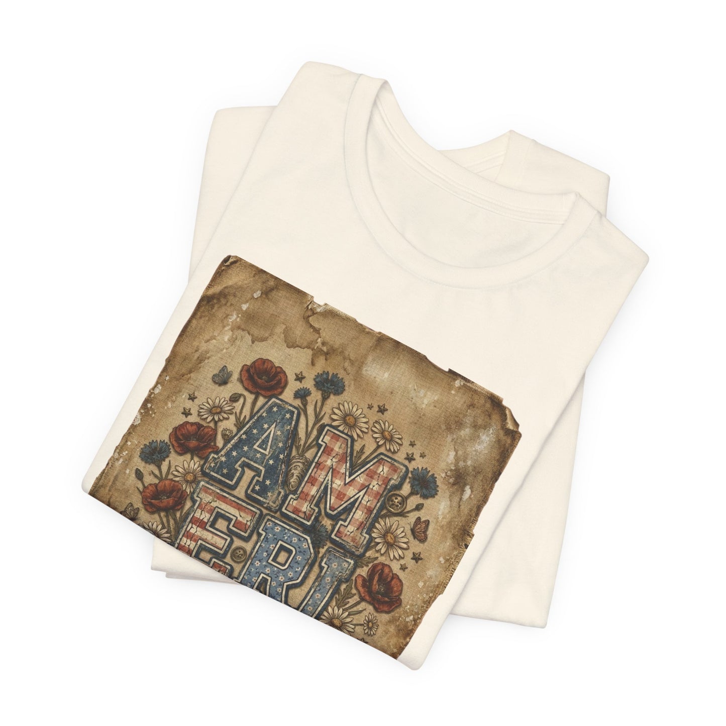 Vintage Americana America Tee | 4th of July, Stars & Florals