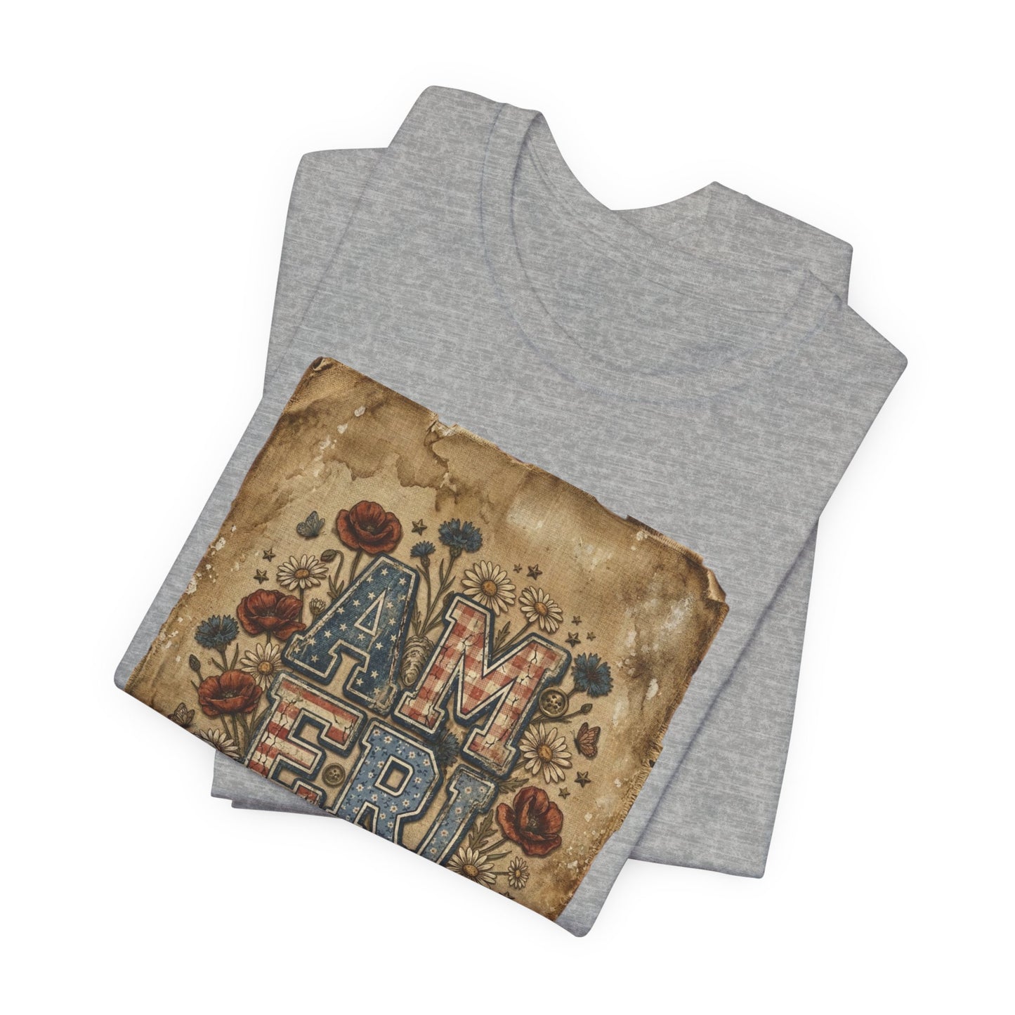 Vintage Americana America Tee | 4th of July, Stars & Florals